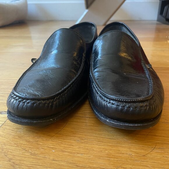 Bally Black Leather Slip-on Loafers Size 43 main image 4